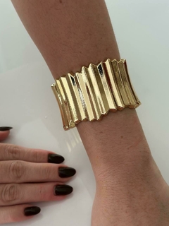 bracelete franzido folheado - loja online