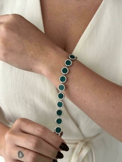 pulseira inspiração cravejada folheada na internet
