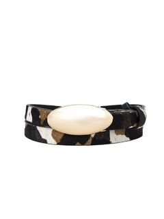 Cinto 100% Couro animal print - AMORA ACESSÓRIOS