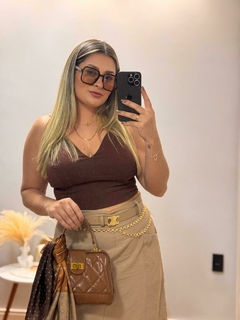Cinto inspiração Celine nude 100%couro - AMORA ACESSÓRIOS