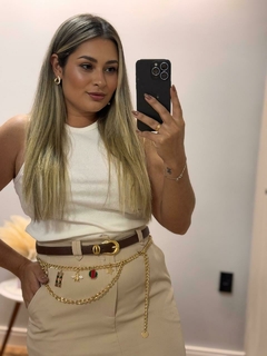 Cinto inspiração Gucci corrente na internet