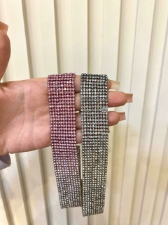 Chocker malha zircônias folheada a prata - comprar online