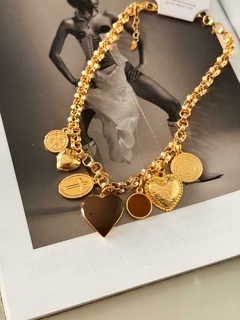 Colar pingentes BOHO semi jóia