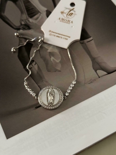 Pulseira regulável cravejada folheada - loja online