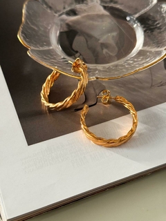 argola trançada semi jóia - comprar online