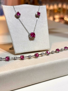 Conjunto semi jóia banhada a prata - comprar online