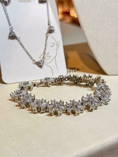 pulseira flor Riviera folheada a prata - comprar online