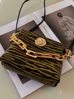 Bolsa zebra verde couro PU na internet