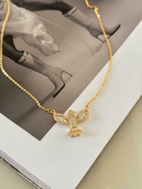colar espirito santo cravejado semi jóia - comprar online