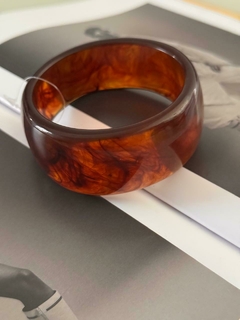 bracelete acrilico marrom