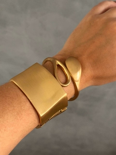 Max bracelete quadrado fosco folheado - loja online