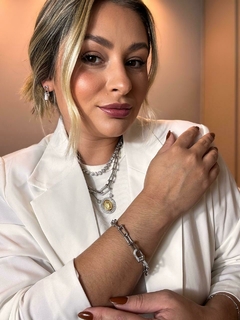 Pulseira inspiração Tiffy folheada a prata - comprar online
