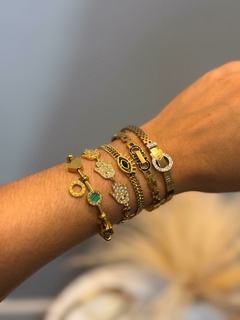 PULSEIRA MÃO FÁTIMA FOLHEADA A OURO - comprar online