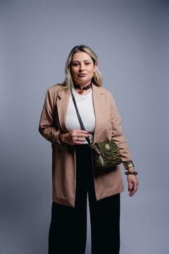 Bolsa zebra verde couro PU - loja online