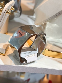 bracelete quadrado folheado a prata - loja online