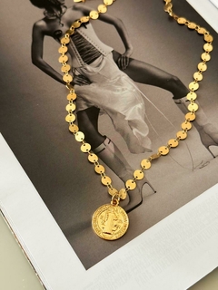 Colar São bento e medalhas folheado - comprar online