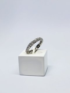 Anel Aliança em Ouro Branco e Diamante - Jolig | Joias de alta qualidade em ouro 18k, prata e pedras preciosas desde 1991