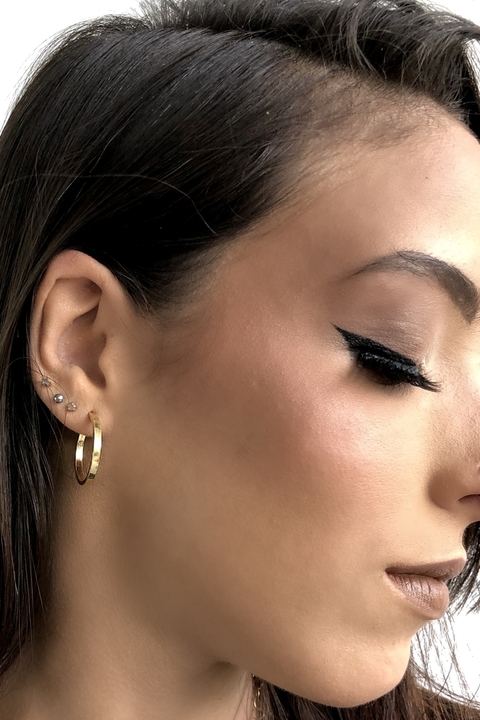 Argola Larga em Ouro 18k