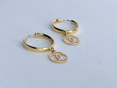 Argola Channel em Ouro 18k