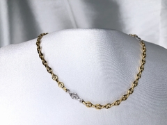 Colar em Ouro 18k, Ouro Branco e Diamante na internet