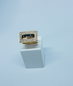 Anel em Ouro 18K, Diamantes e Ônix - comprar online