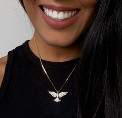 Pingente de Divino Espírito Santo em Ouro 18k e Zircônia - comprar online