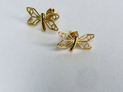 Brinco de Libélula em Ouro 18k