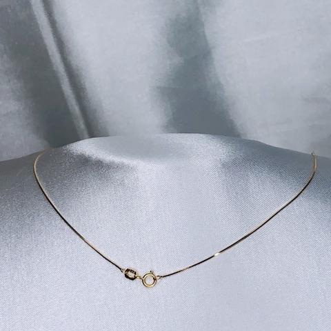 Colar Corrente Laminada em Ouro 18k