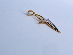 Pingente de Crucifixo em Ouro Branco e Ouro 18k na internet