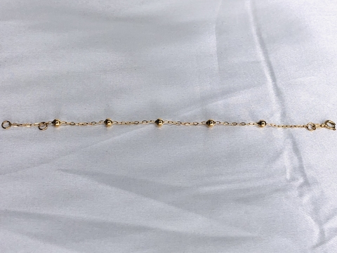 Pulseira Infantil de Bolinha em Ouro 18k - comprar online