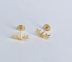 Brinco de Estrelas em Ouro 18k