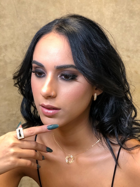 Anel em Ouro 18K, Diamantes e Ônix