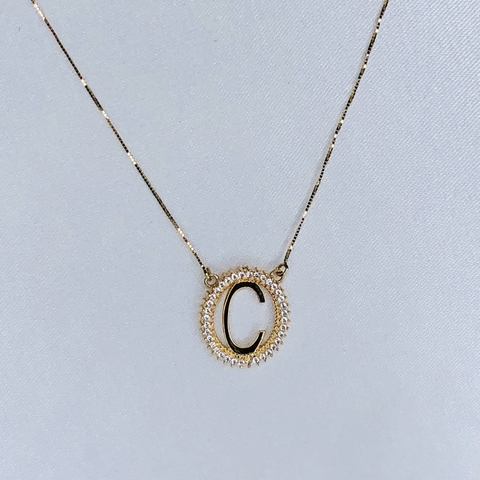 Colar Corrente Veneziana em Ouro 18k e Zircônia