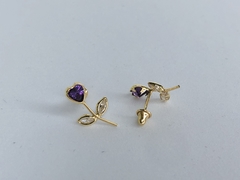 Brinco em Ouro 18k e Zircônia