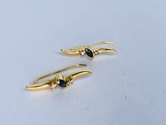 Brinco em Ouro 18k, Safira e Diamantes - loja online