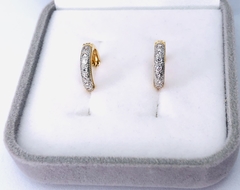 Brinco de Argola em Ouro 18k e Zircônia - comprar online