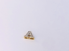 Pingente com a Letra A em Ouro 18k e Diamantes