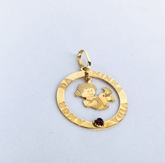 Pingente Amor da Minha Vida em Ouro 18k e Rubis