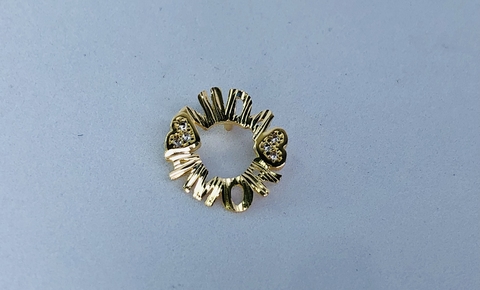 Pingente Mandala Amor da Vida em Ouro 18k e Zircônia
