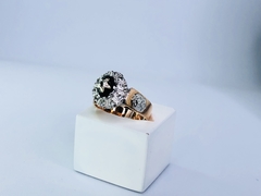 Anel de Formatura em Ouro 18k Rosé e Diamantes