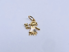 Pingente de Menina em Ouro 18k e Ouro Branco - comprar online