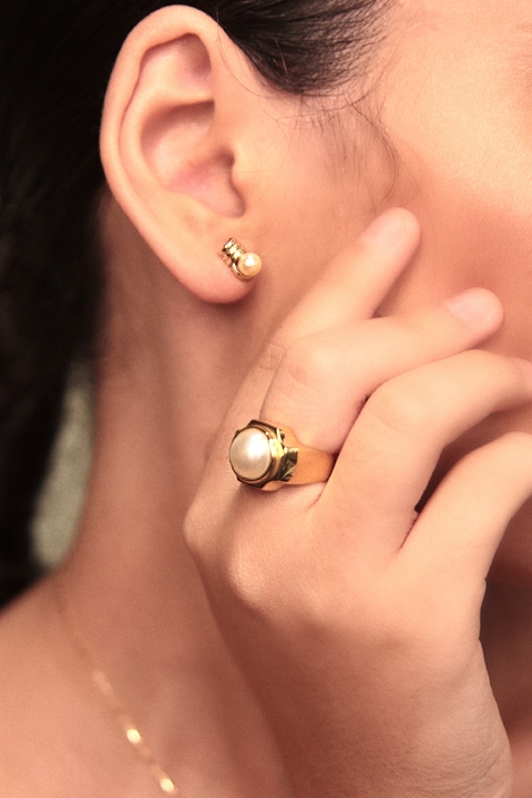 Anel em Ouro 18k e Pérola