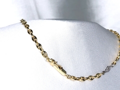 Colar em Ouro 18k, Ouro Branco e Diamante - comprar online