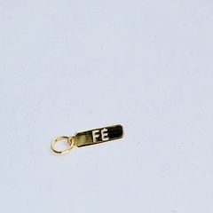 Pingente Retangular de Fé em Ouro 18k - comprar online