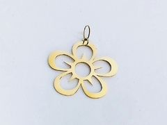 Pingente de Flor Vazada em Ouro 18k