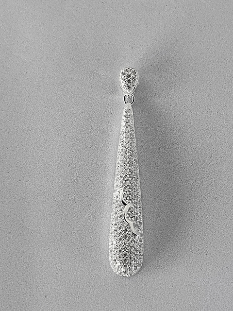 Pingente Prata Gota Zircone