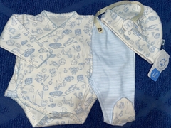 Set nacimiento 3 piezas, juguetes celeste