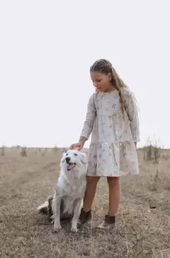 Vestido floreado de tusor
