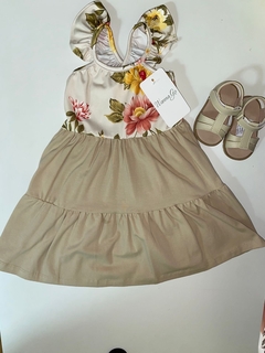Sandalias de nena, crudo.