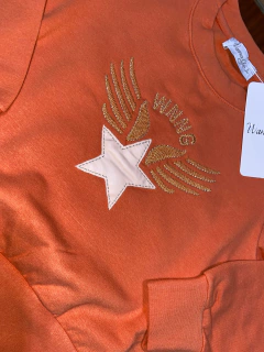 Buzo bordado alas y estrella - comprar online